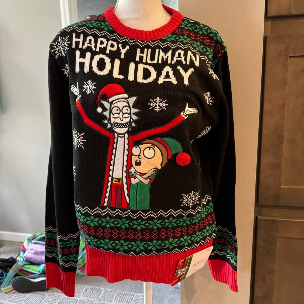 Rick and Morty light up Christmas sweater